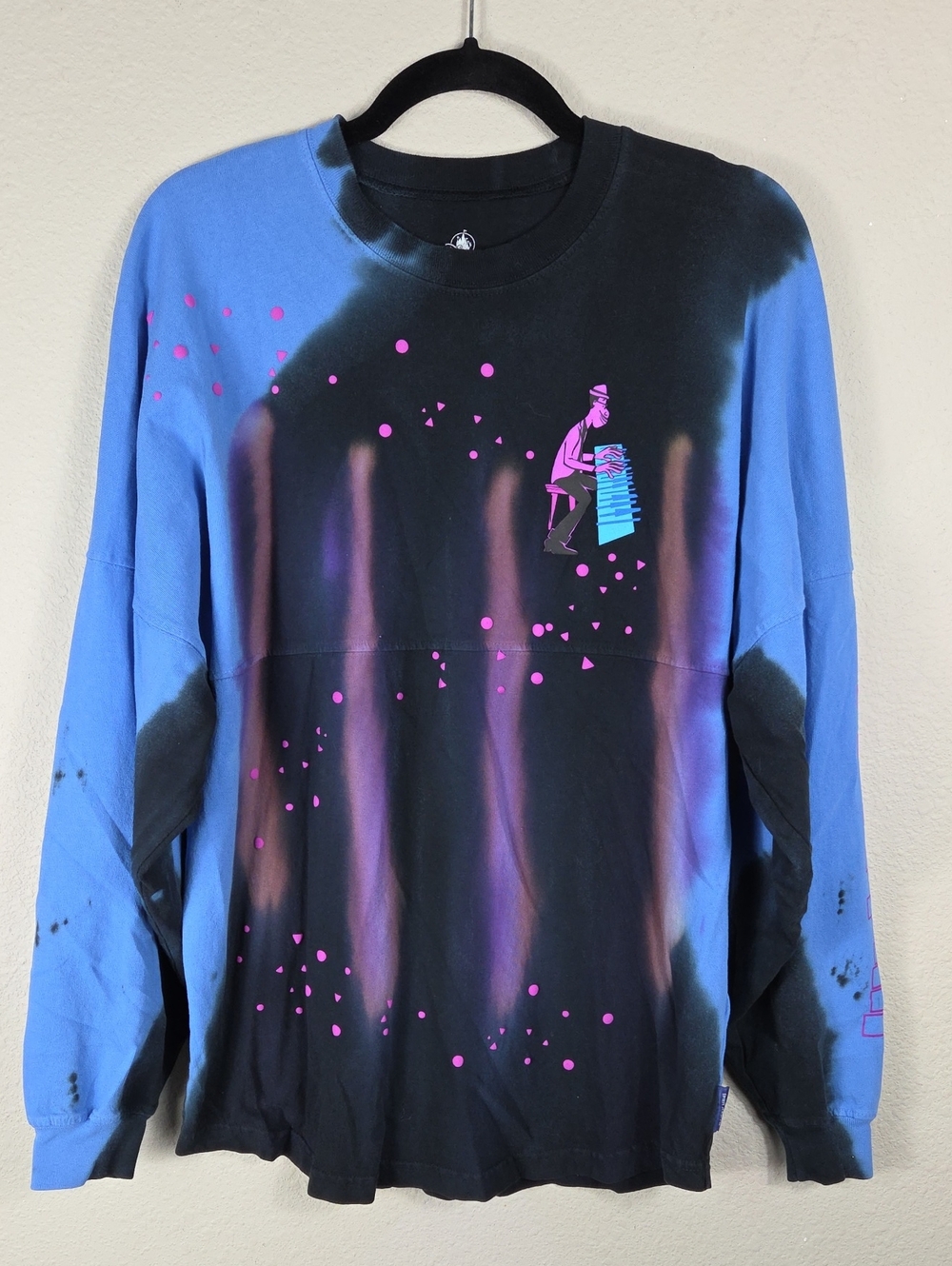 Disney World Soul Piano Logo Graphic Tie Dye Official Spirit Jersey Adult Sz S